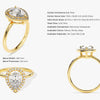 Pear Halo Moissanite Engagement Ring (2.00 CT)
