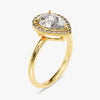 Pear Halo Moissanite Engagement Ring (2.00 CT)