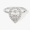 Pear Halo Moissanite Engagement Ring (2.00 CT)