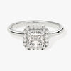 Asscher Halo Moissanite Engagement Ring (1.00 CT)