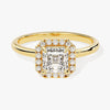 Asscher Halo Moissanite Engagement Ring (1.00 CT)