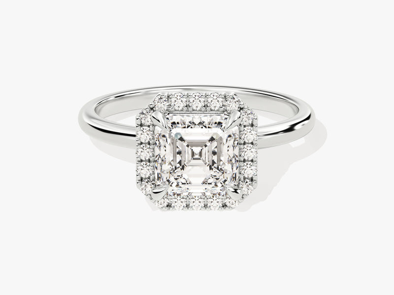 Asscher Halo Moissanite Engagement Ring (1.50 CT)