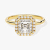 Asscher Halo Moissanite Engagement Ring (1.50 CT)