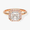 Asscher Halo Moissanite Engagement Ring (2.00 CT)