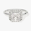 Asscher Halo Moissanite Engagement Ring (2.00 CT)