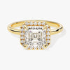Asscher Halo Moissanite Engagement Ring (2.00 CT)