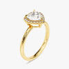Heart Halo Moissanite Engagement Ring (1.00 CT)