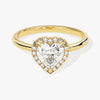 Heart Halo Moissanite Engagement Ring (1.00 CT)