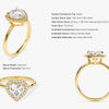 Heart Halo Moissanite Engagement Ring (1.50 CT)
