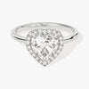 Heart Halo Moissanite Engagement Ring (1.50 CT)