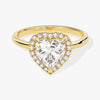 Heart Halo Moissanite Engagement Ring (1.50 CT)