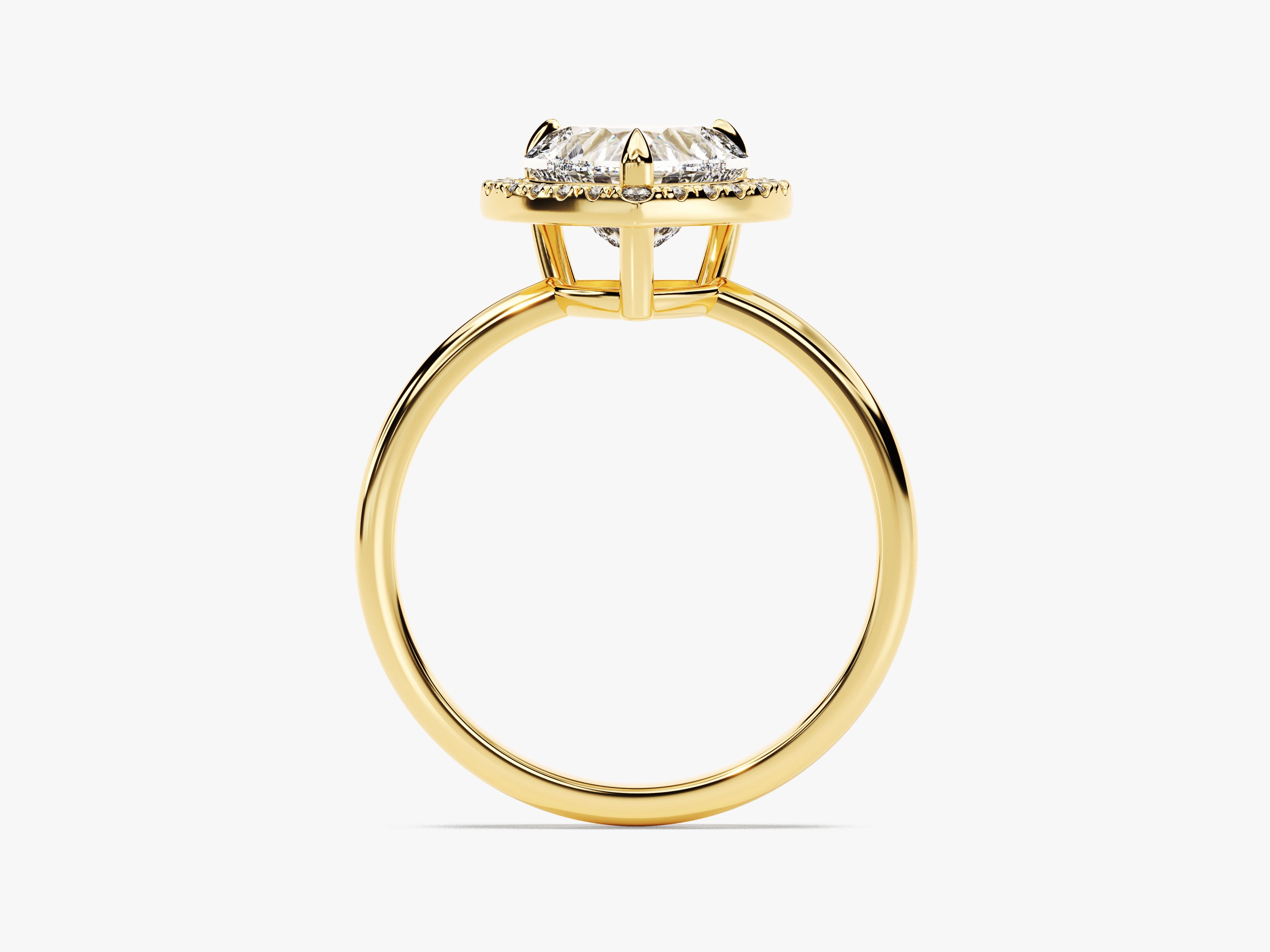 Heart Halo Moissanite Engagement Ring (2.00 CT)