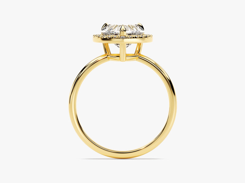 Heart Halo Moissanite Engagement Ring (2.00 CT)
