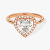 Heart Halo Moissanite Engagement Ring (2.00 CT)