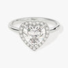 Heart Halo Moissanite Engagement Ring (2.00 CT)
