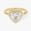 Heart Halo Moissanite Engagement Ring (2.00 CT)