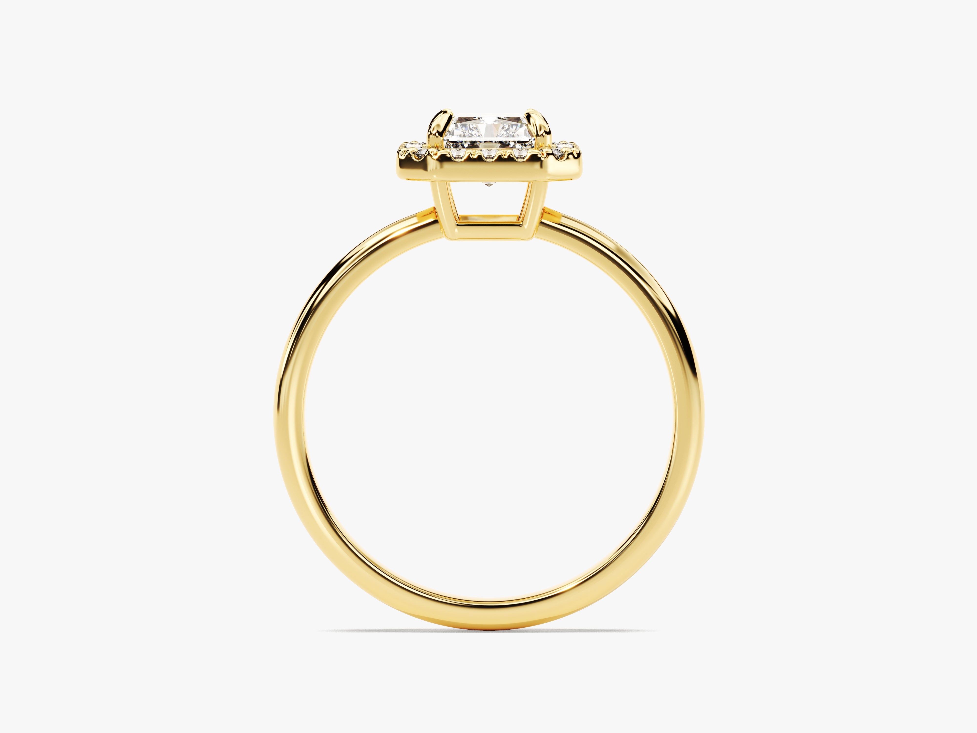 Radiant Halo Moissanite Engagement Ring (1.00 CT)