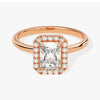 Radiant Halo Moissanite Engagement Ring (1.00 CT)