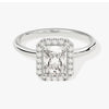 Radiant Halo Moissanite Engagement Ring (1.00 CT)