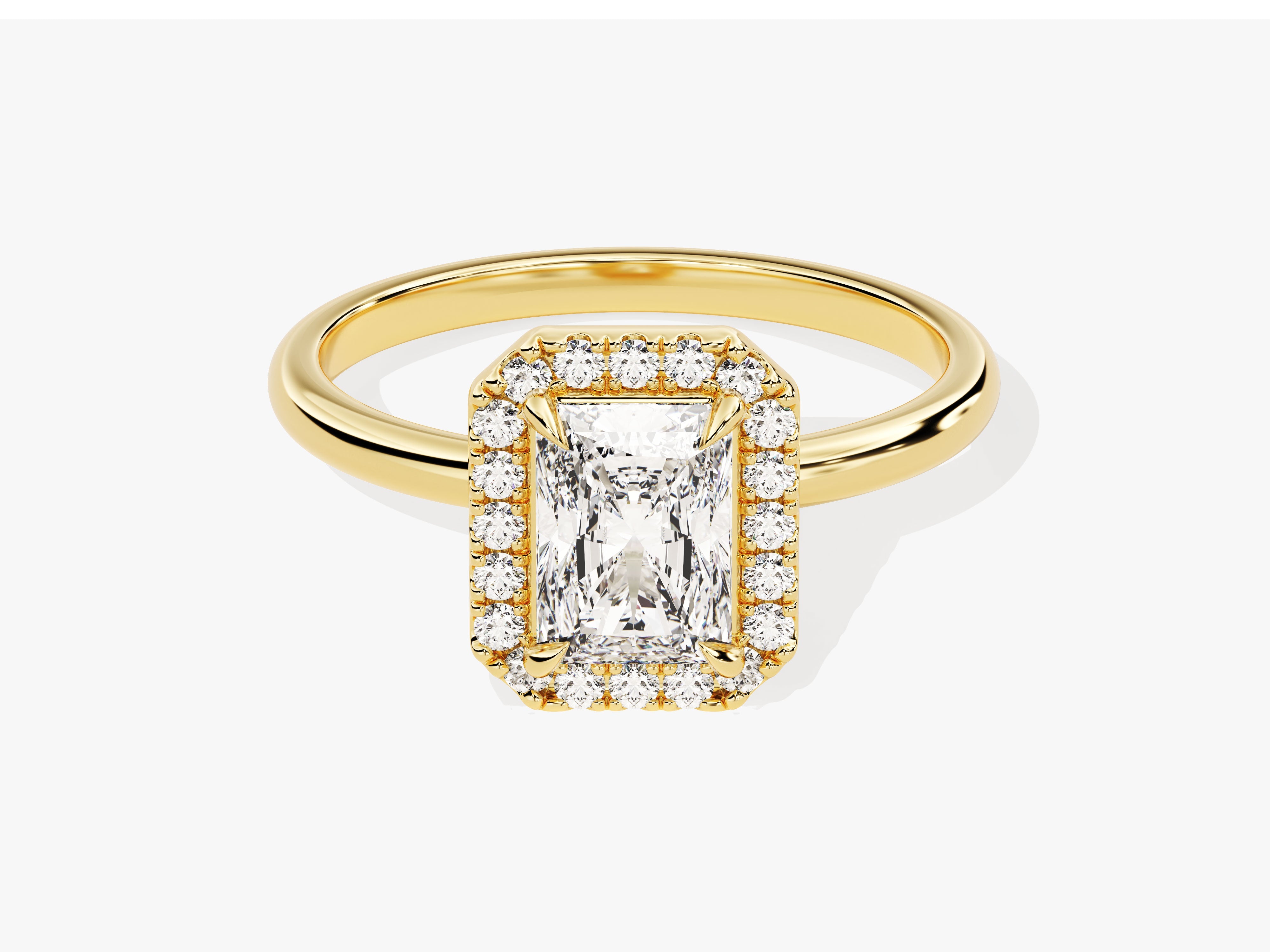 Radiant Halo Moissanite Engagement Ring (1.00 CT)