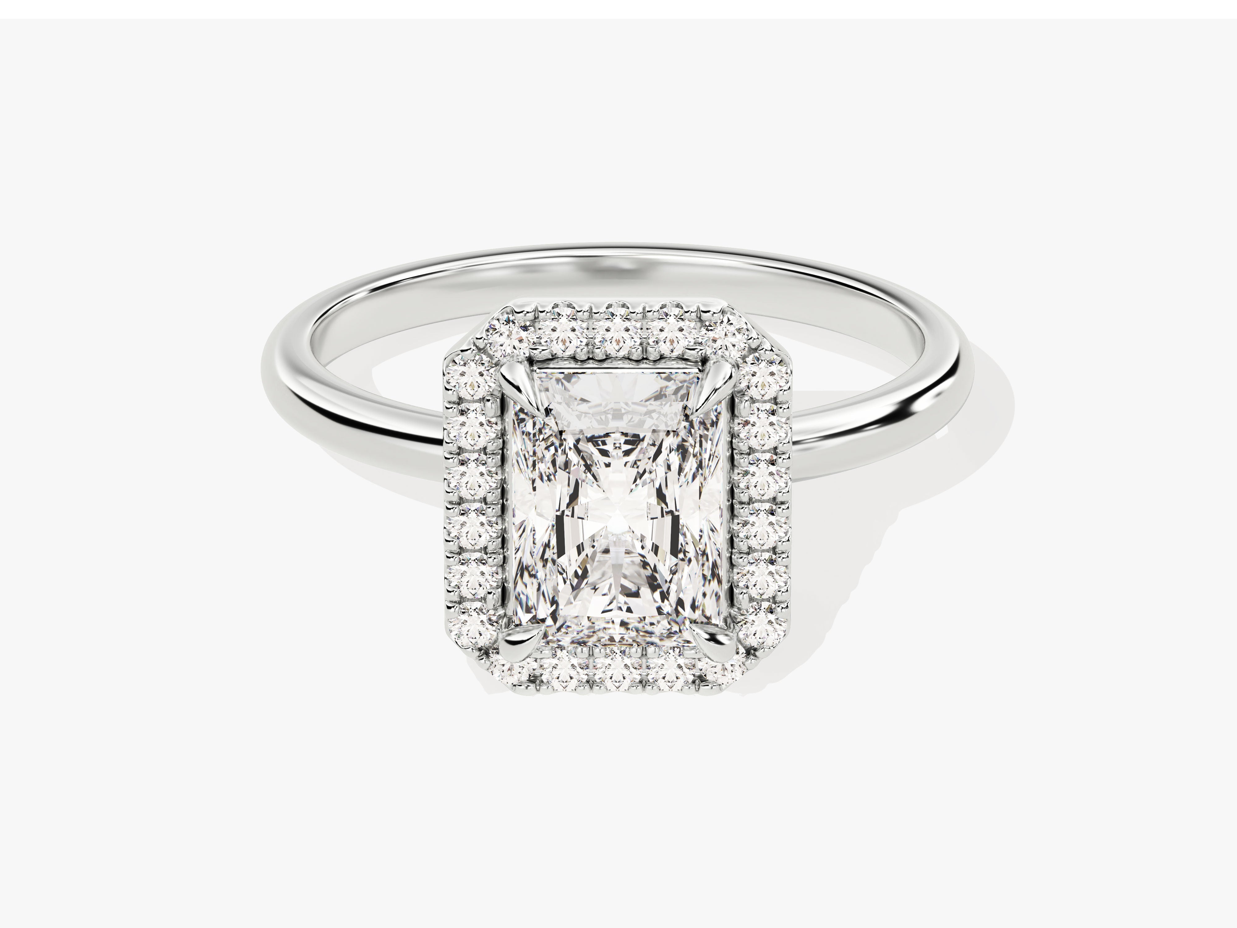 Radiant Halo Moissanite Engagement Ring (1.50 CT)
