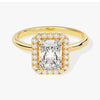 Radiant Halo Moissanite Engagement Ring (1.50 CT)