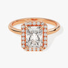 Radiant Halo Moissanite Engagement Ring (2.00 CT)