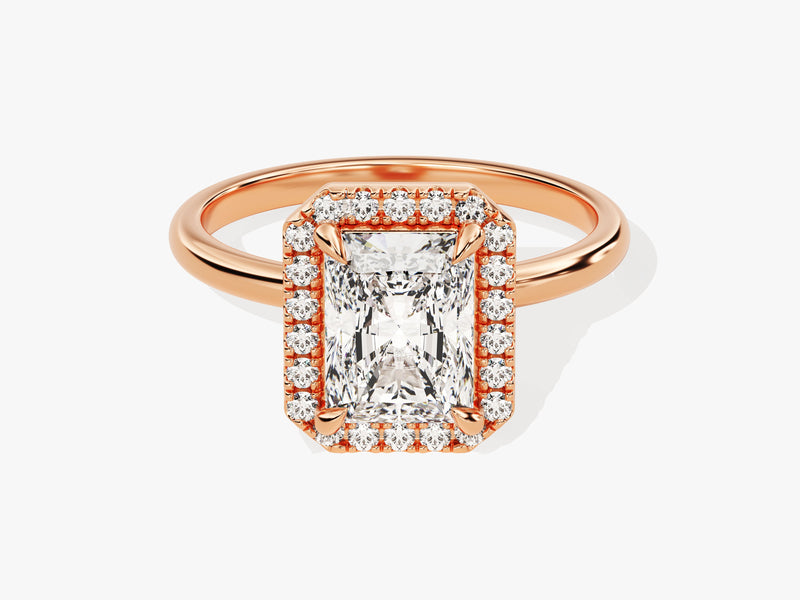 Radiant Halo Moissanite Engagement Ring (2.00 CT)