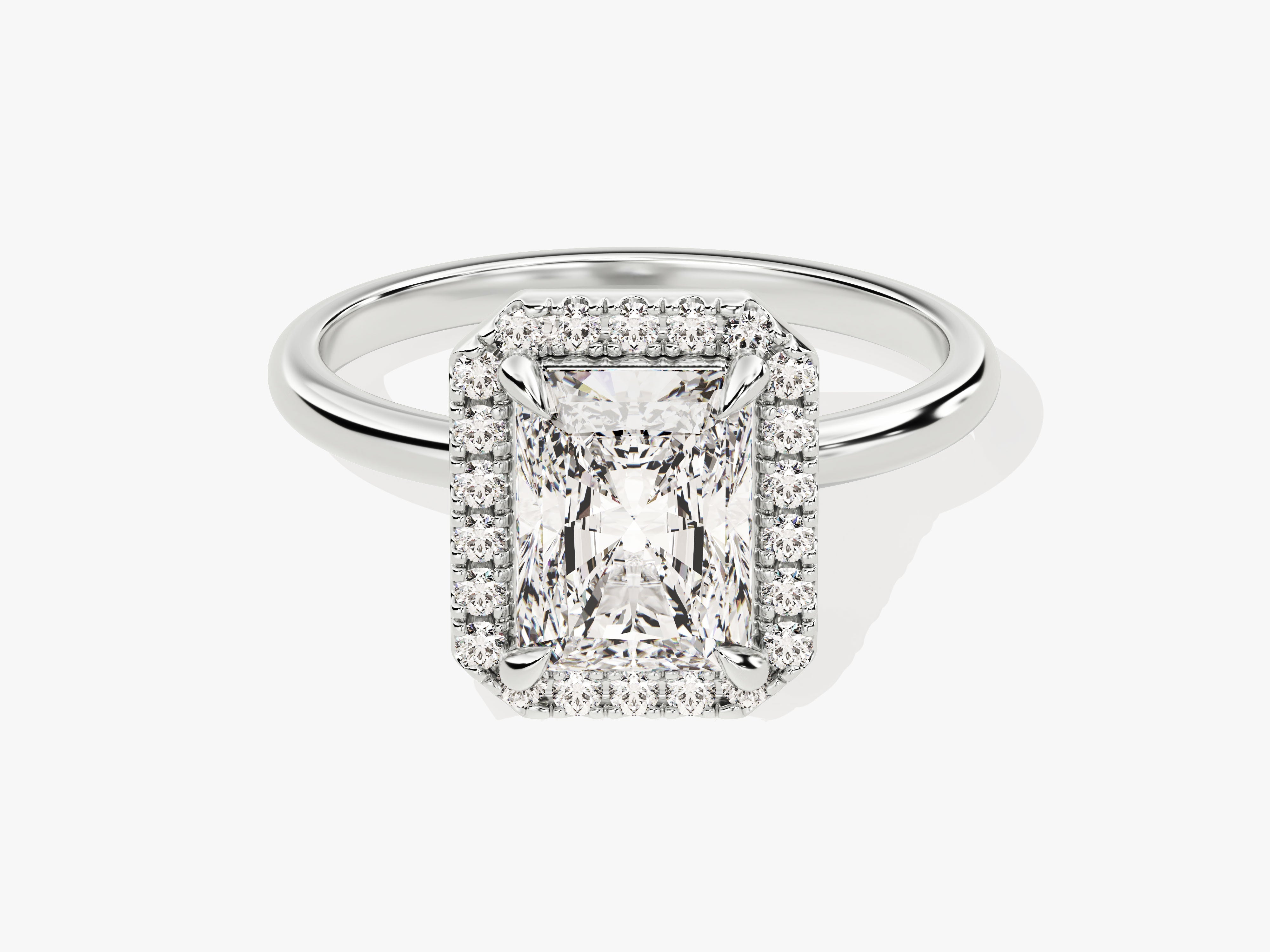 Radiant Halo Moissanite Engagement Ring (2.00 CT)