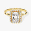 Radiant Halo Moissanite Engagement Ring (2.00 CT)