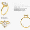 Marquise Halo Moissanite Engagement Ring (1.00 CT)