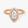 Marquise Halo Moissanite Engagement Ring (1.00 CT)