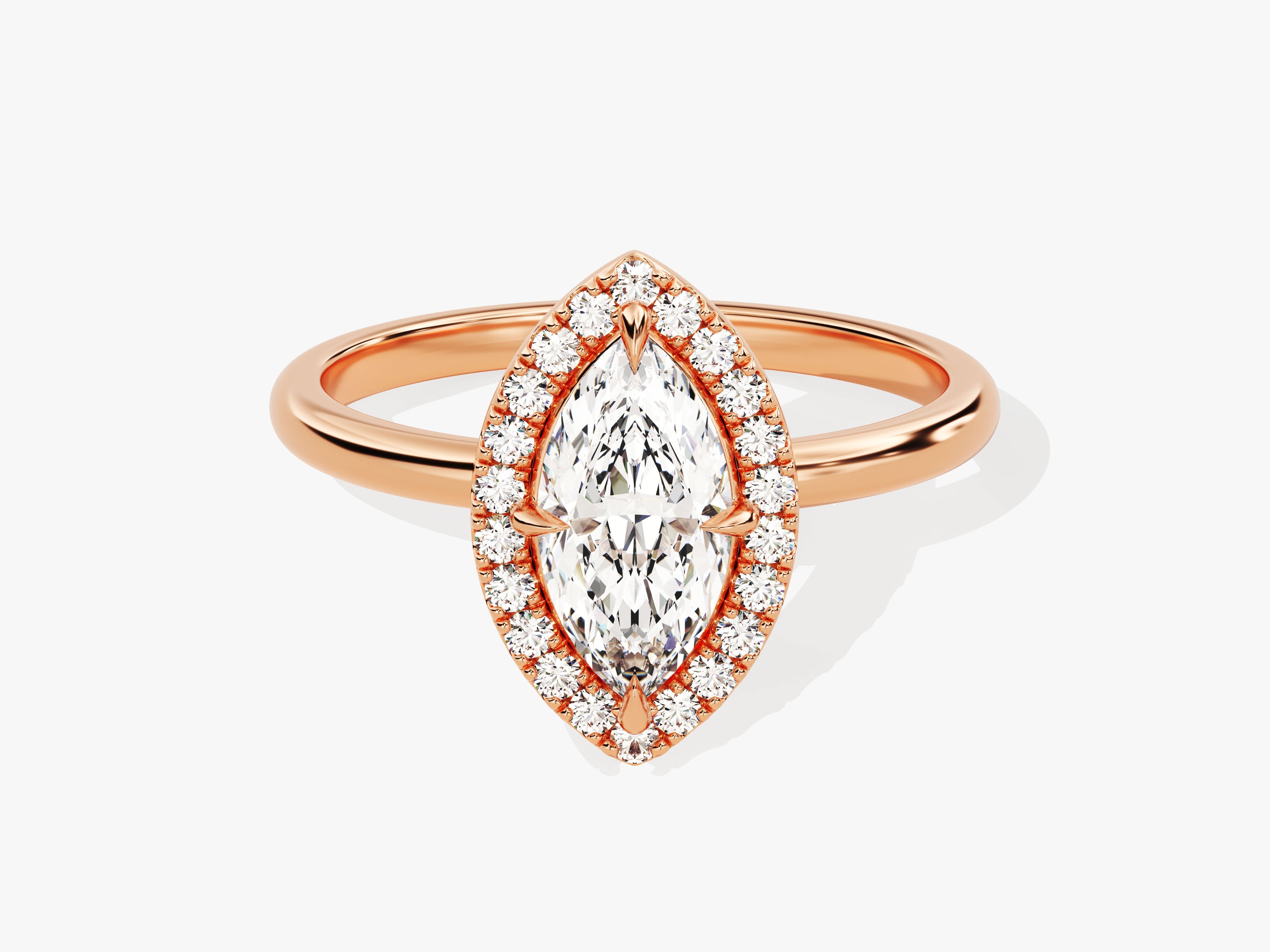 Marquise Halo Moissanite Engagement Ring (1.00 CT)