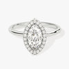 Marquise Halo Moissanite Engagement Ring (1.00 CT)