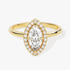 Marquise Halo Moissanite Engagement Ring (1.00 CT)