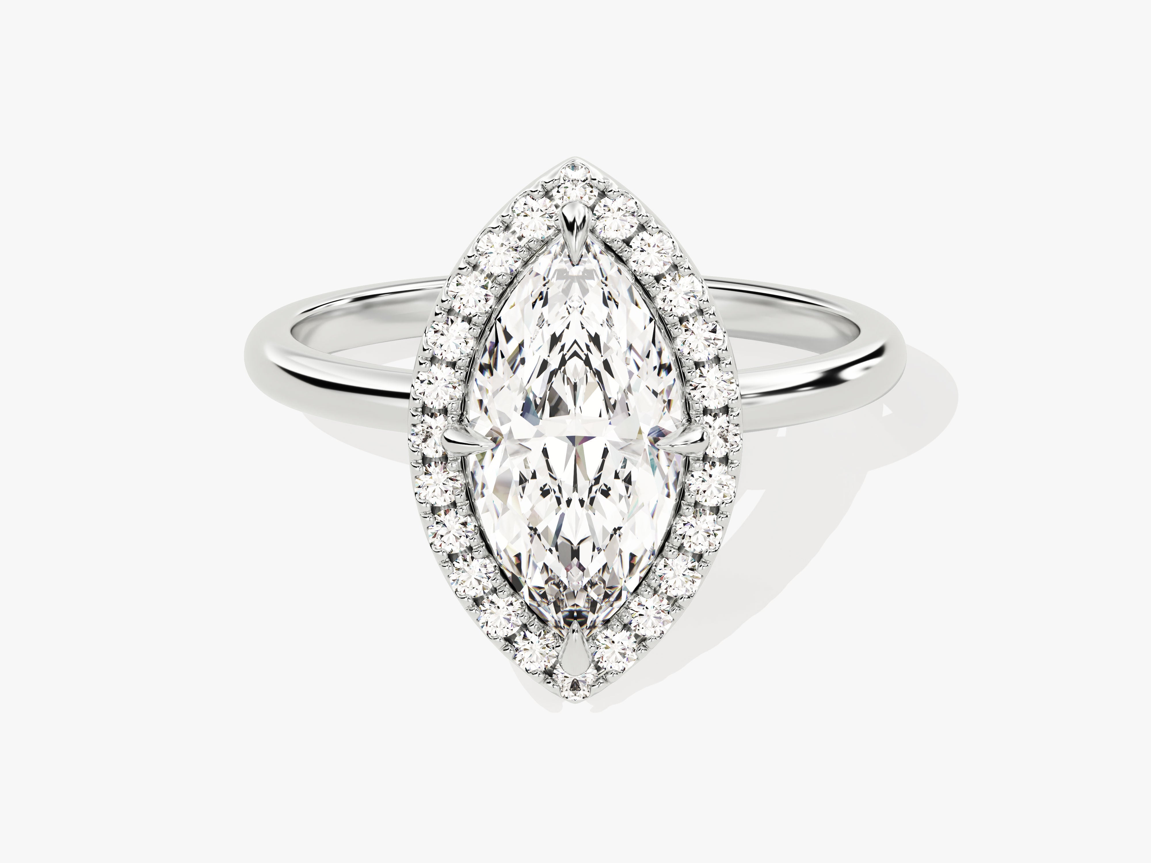 Marquise Halo Moissanite Engagement Ring (1.50 CT)