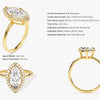 Marquise Halo Moissanite Engagement Ring (2.00 CT)