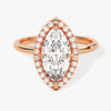 Marquise Halo Moissanite Engagement Ring (2.00 CT)