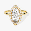 Marquise Halo Moissanite Engagement Ring (2.00 CT)