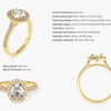 Double Shank Oval Halo Moissanite Engagement Ring (1.50 CT)