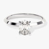 Knife Edge Oval Moissanite Engagement Ring (1.00 CT)