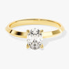 Knife Edge Oval Moissanite Engagement Ring (1.00 CT)