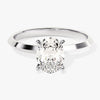 Knife Edge Oval Moissanite Engagement Ring (1.50 CT)