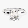 Knife Edge Oval Moissanite Engagement Ring (2.00 CT)