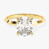 Knife Edge Oval Moissanite Engagement Ring (2.00 CT)