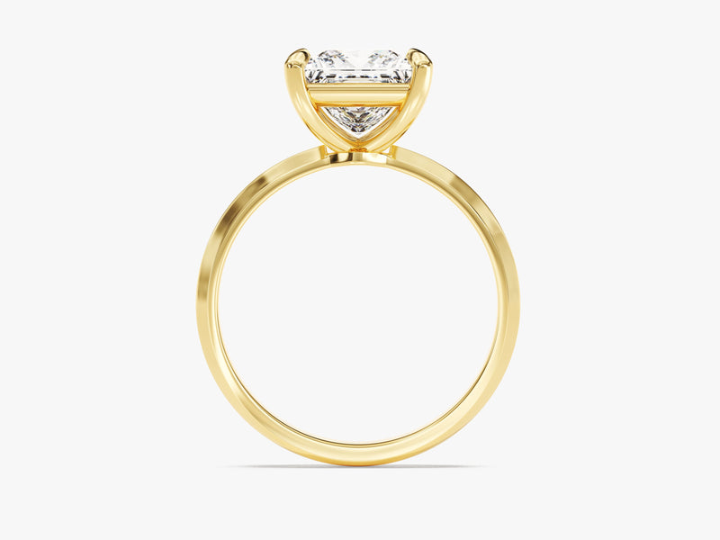 Knife Edge Princess Moissanite Engagement Ring (2.00 CT)