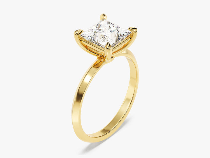 Knife Edge Princess Moissanite Engagement Ring (2.00 CT)