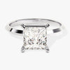 Knife Edge Princess Moissanite Engagement Ring (2.00 CT)
