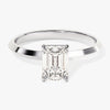 Knife Edge Emerald Moissanite Engagement Ring (1.00 CT)