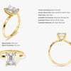 Knife Edge Emerald Moissanite Engagement Ring (2.00 CT)